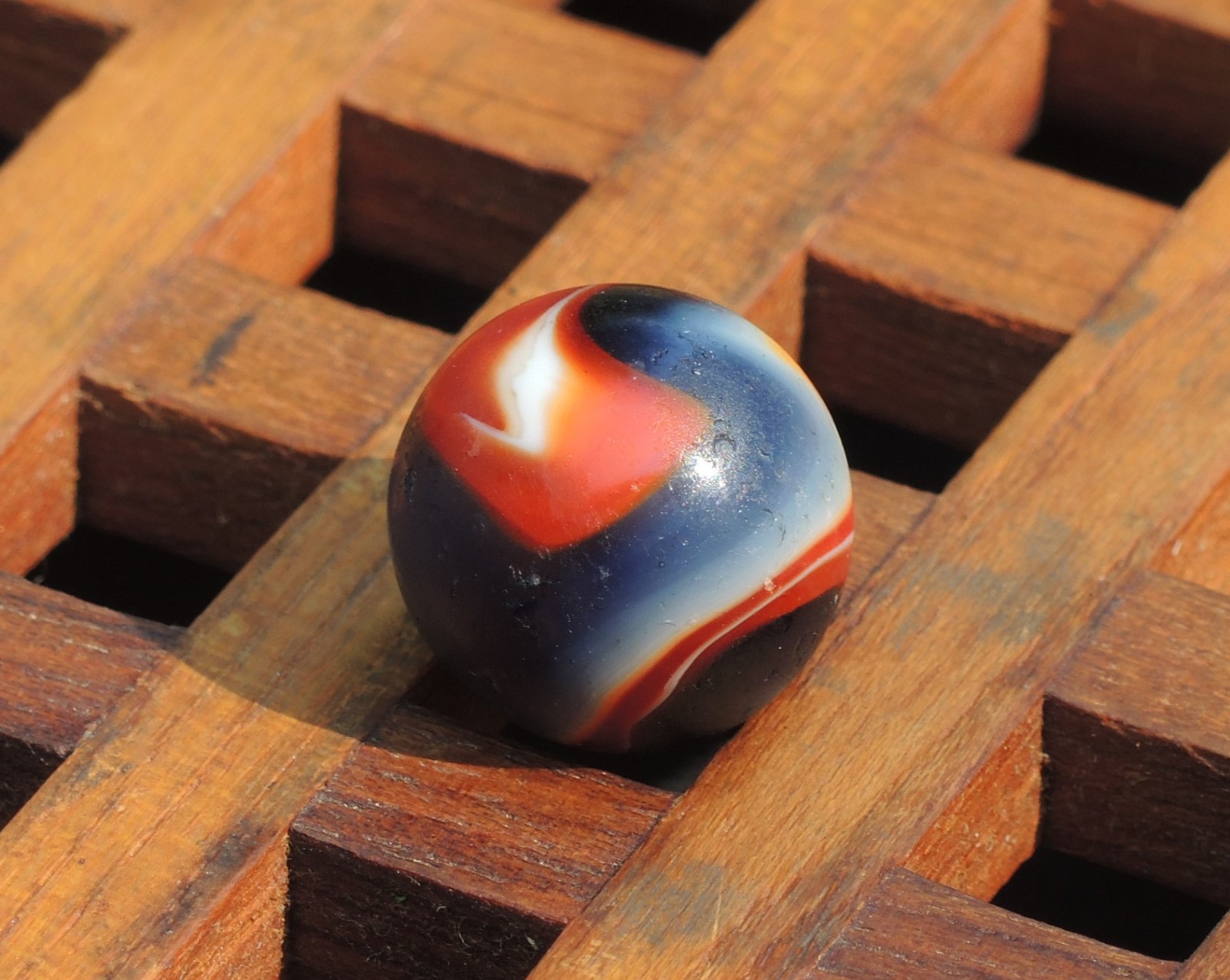 (0.75 inch) Peltier Hybrid Liberty Greycoat Miller Swirl Pattern SHOOTER Marble