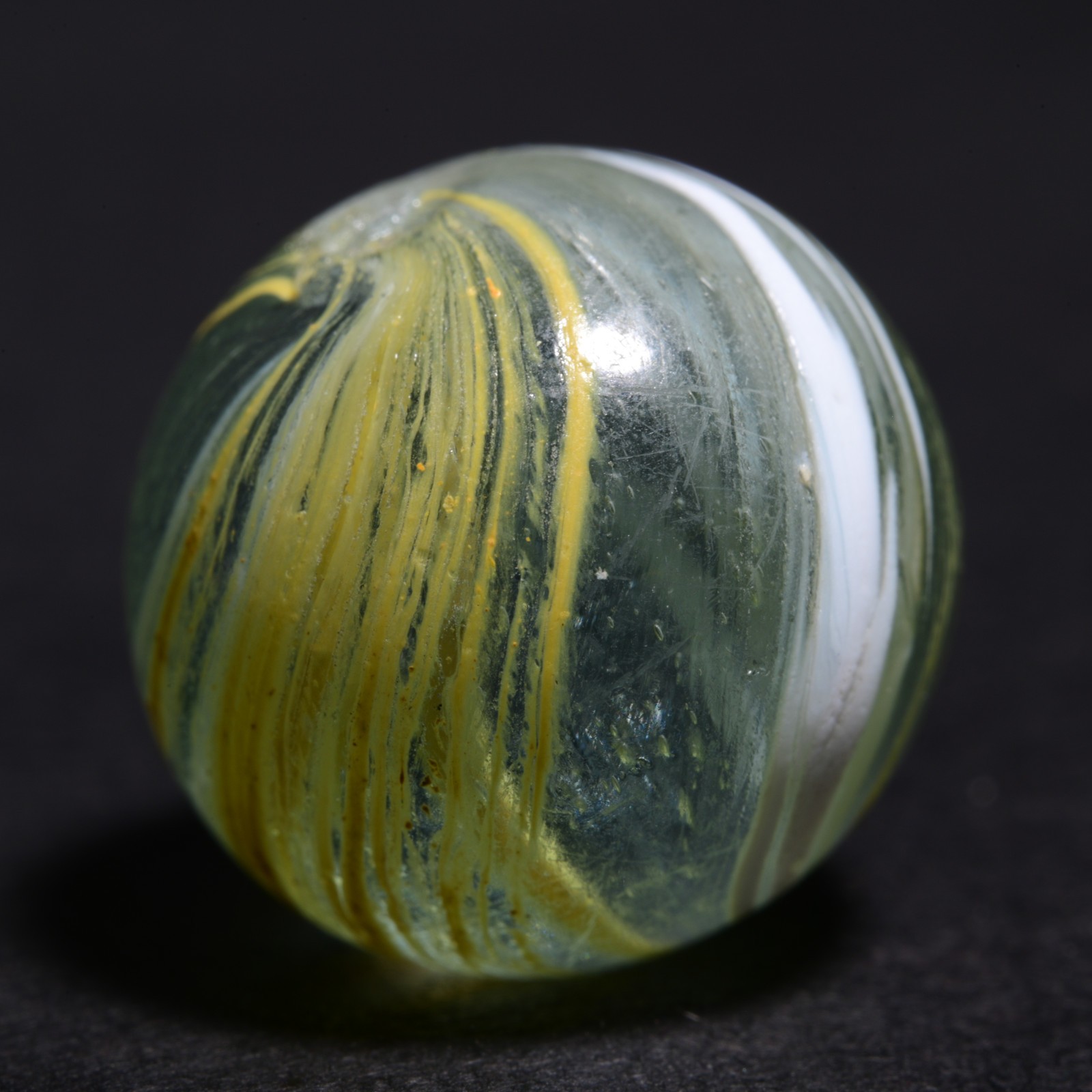 Indian Marble German Handmade Antique Busy Unusual Inner Layering 15.4mm 19/32”