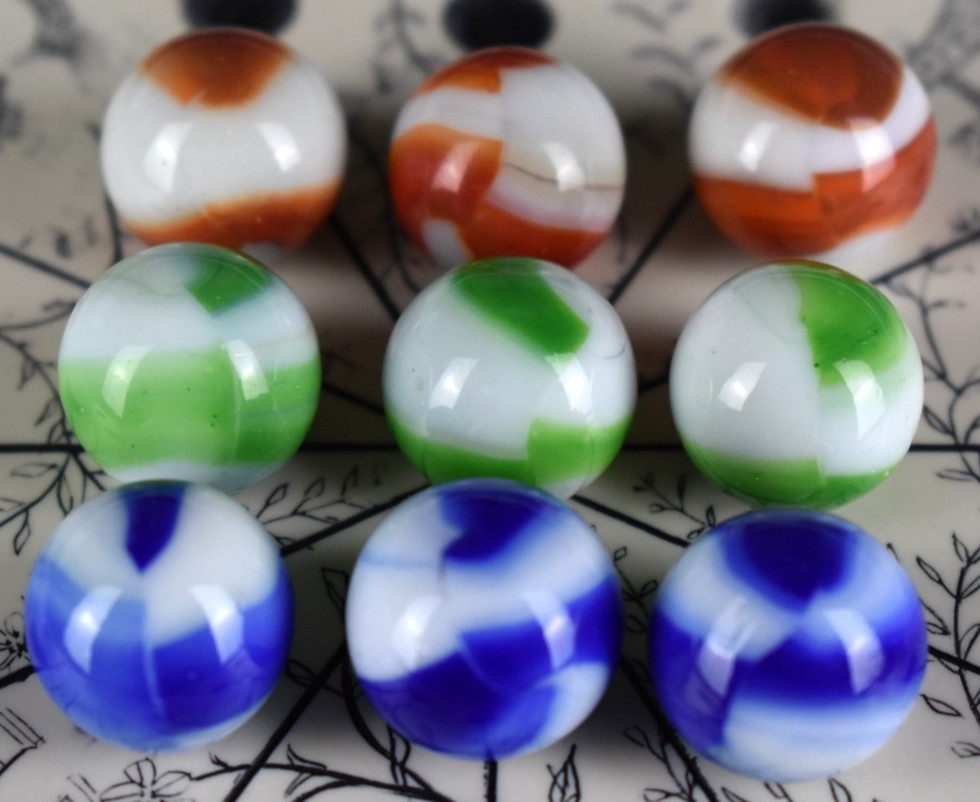 Vintage Marble King Rainbow Lot – 1″ Shooter /Boulder and x12 Standard Size