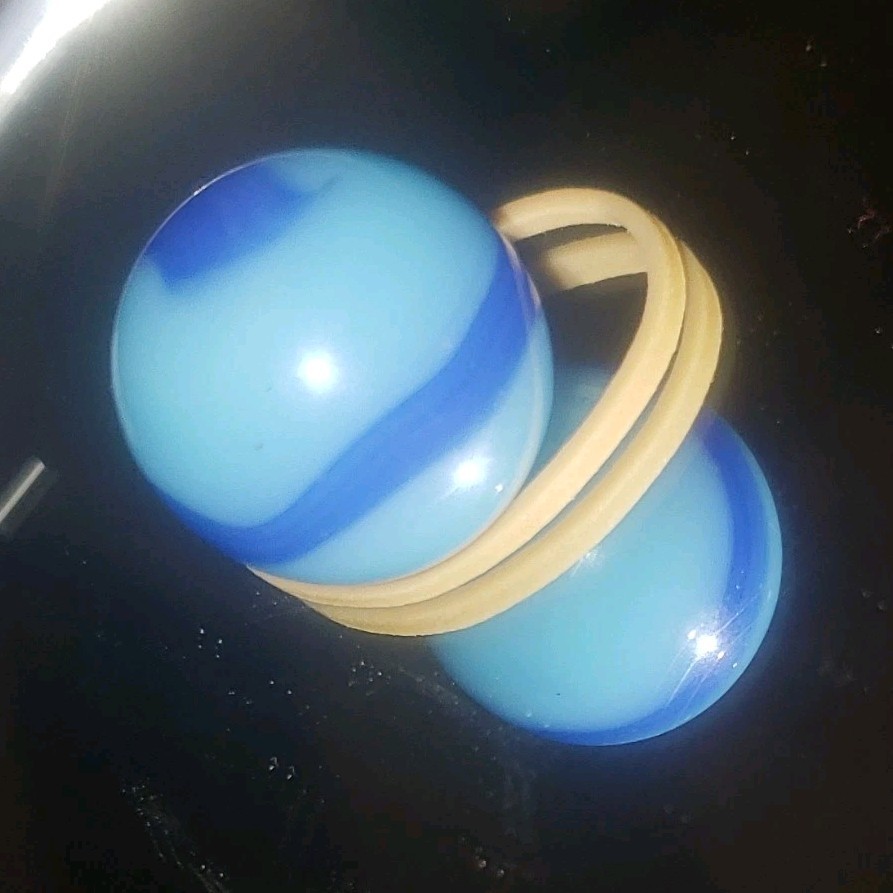 robin egg blue corkscrew marble