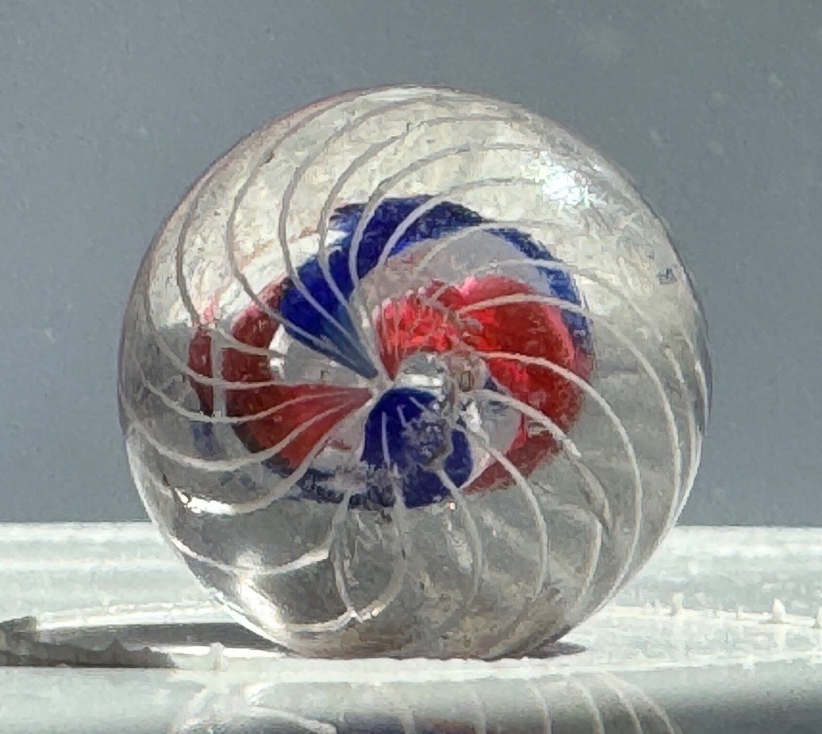 Caged 4 Ribbon Divided Core Marble 17mm (11/16”)