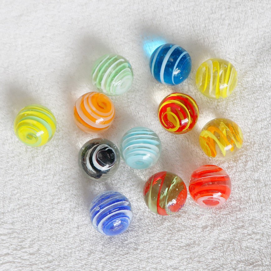25mm Marbles Glass Ball Beads Traditional Vintage Classic Kids Toys Games Decor