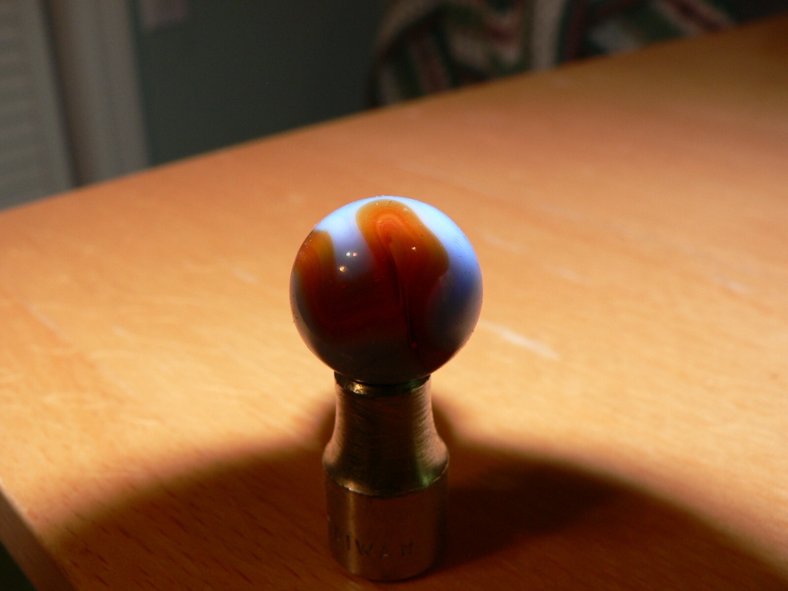 Vintage Pre 1960’s Marble 5/8″ Ravenswood/Alley Oxblood Superman Swirl