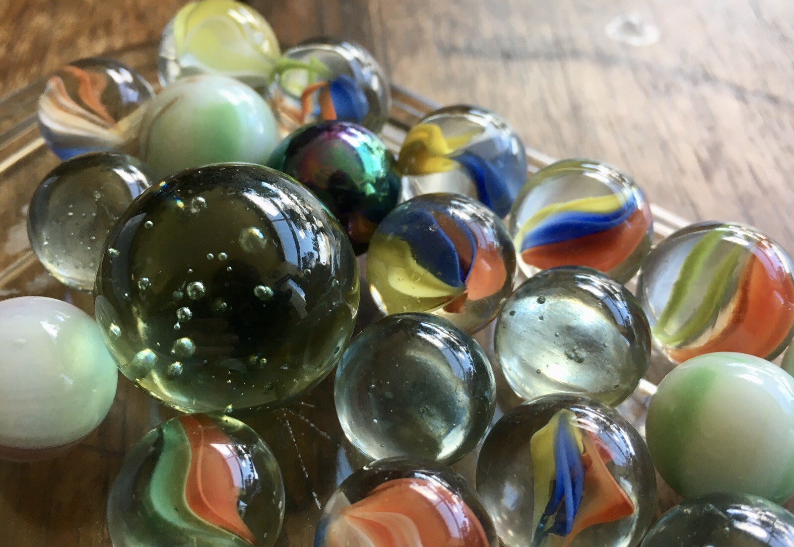 Vintage Marble Lot 52 pieces Peltiers & Good Assortment 1930’s-1940’s w Shooter