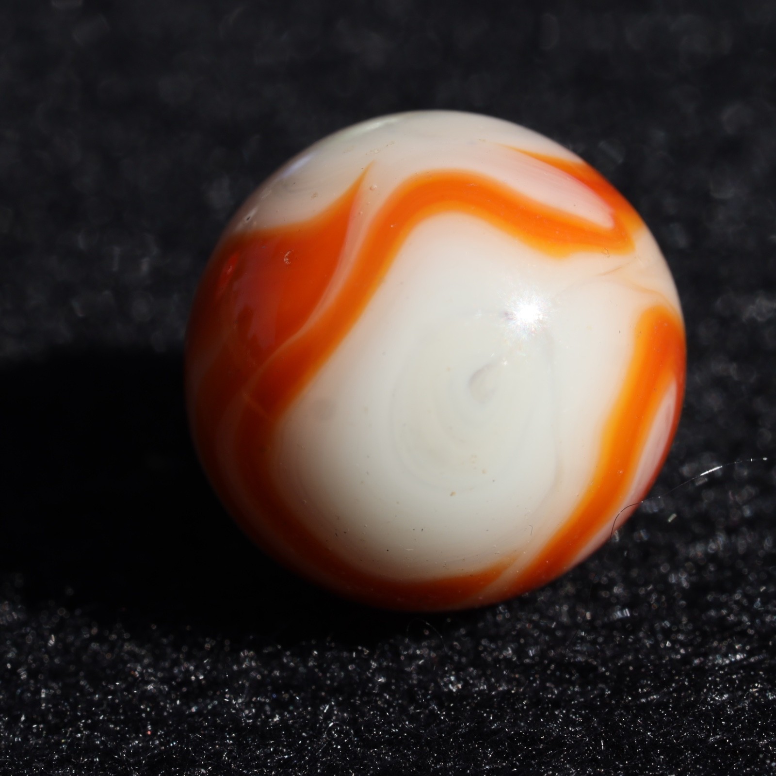 ALLEY Orange WV West Virginia Swirl Marble 5/8″ M Combined Shipping