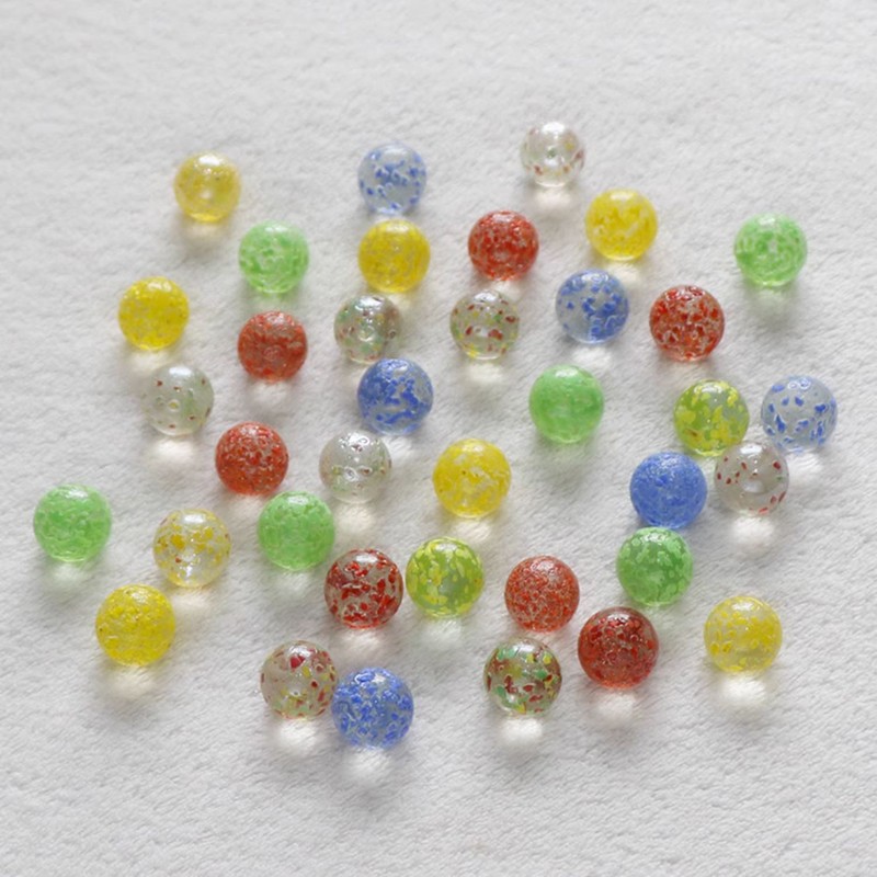 16/25mm Sesame Glass Marbles Beads Vase Filler Aquarium Gravel DIY Craft Decor