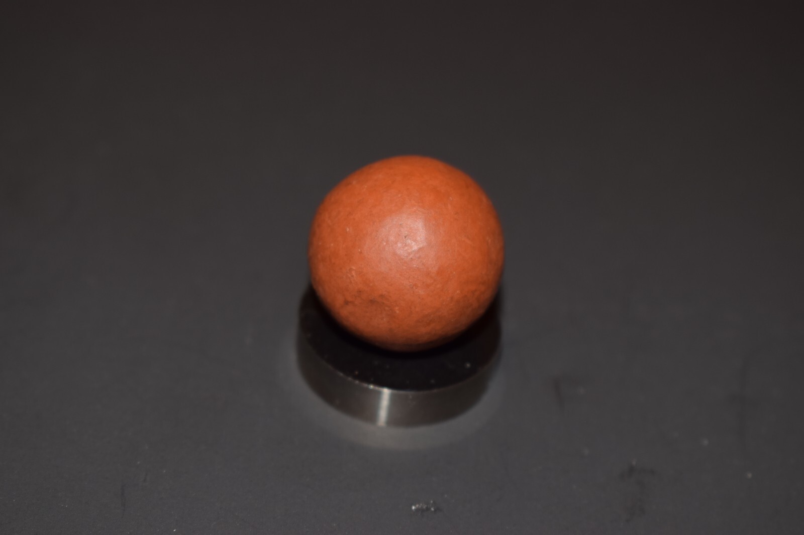 ⭐Antique Handmade, Fired Glazed 🚩BRICK CLAY 🚩Toy Marble Shooter Size .953″