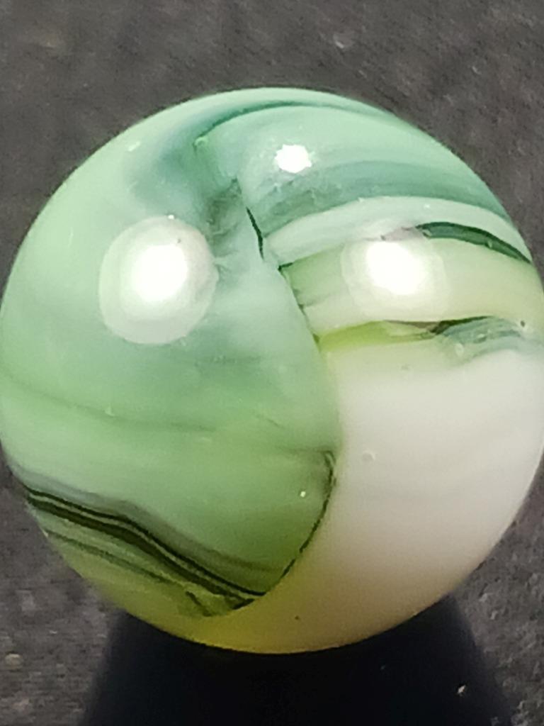Master Vitro Akro .57″ Vitro Agate Aqua Black Near Mint Serious Marble A273