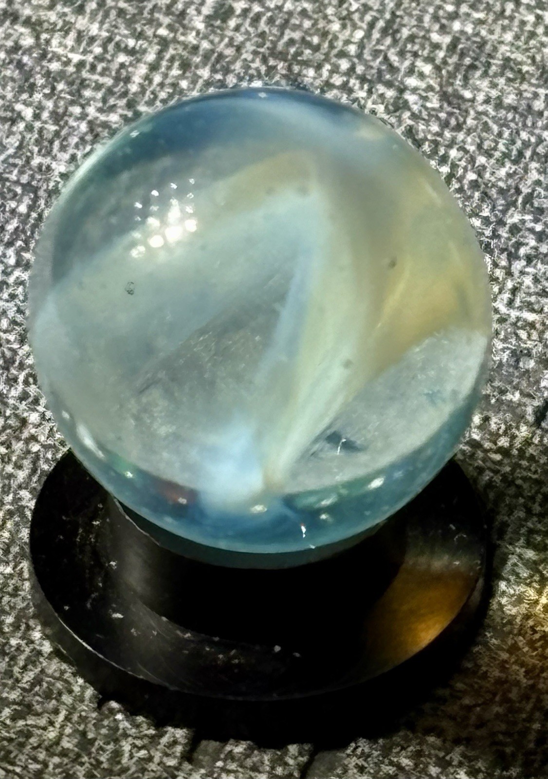 VTG Jackson Swirl Marble Clear/White .60” Mint ! HTF