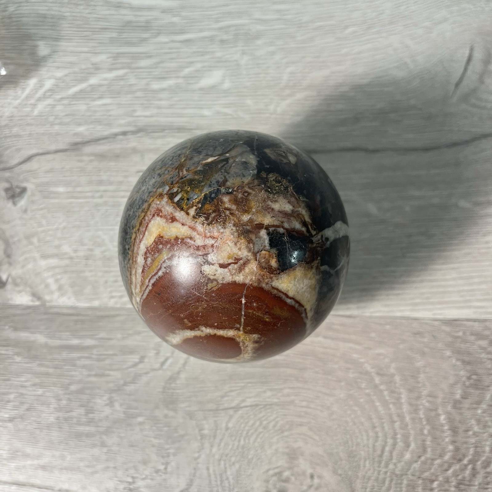 3.4″ Marble Ball Sphere Black, Red, White