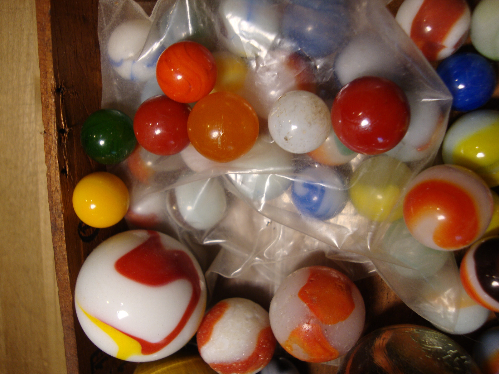 Lot of Vintage Marbles / some Akro Agate tiger eye and other,s 110 in lot