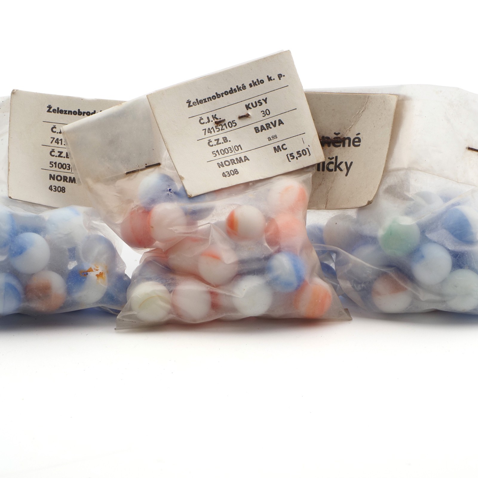 Collectible Glass marbles 3 bags 1/2″ COLLECTIBLE vintage Czech retro