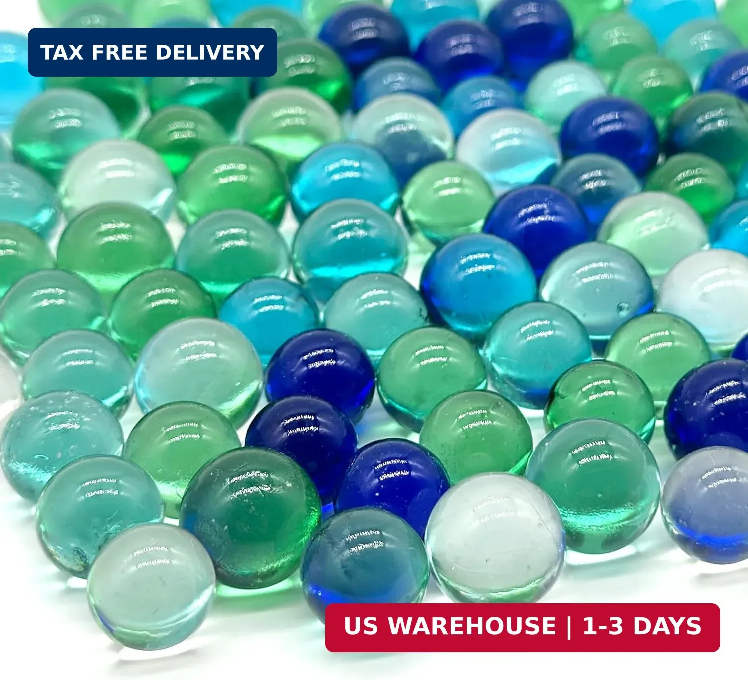Lagincig 97Pcs Glass Marbles Set 5 Color Mix 14mm & 16mm Sizes for Marble Bounce