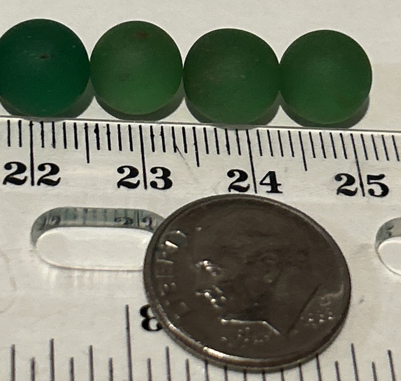 Lot Of 27 Tiny Antique Marble- 24 Green, 1 Orange, 2 Multi **Read