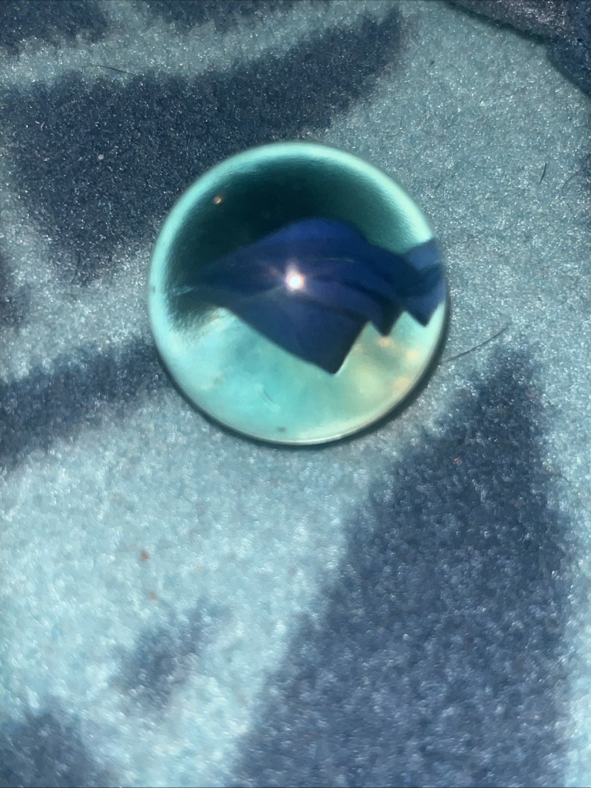 Hard to Find Peltier Blue Banana Cats Eye Shooter Vintage Marble