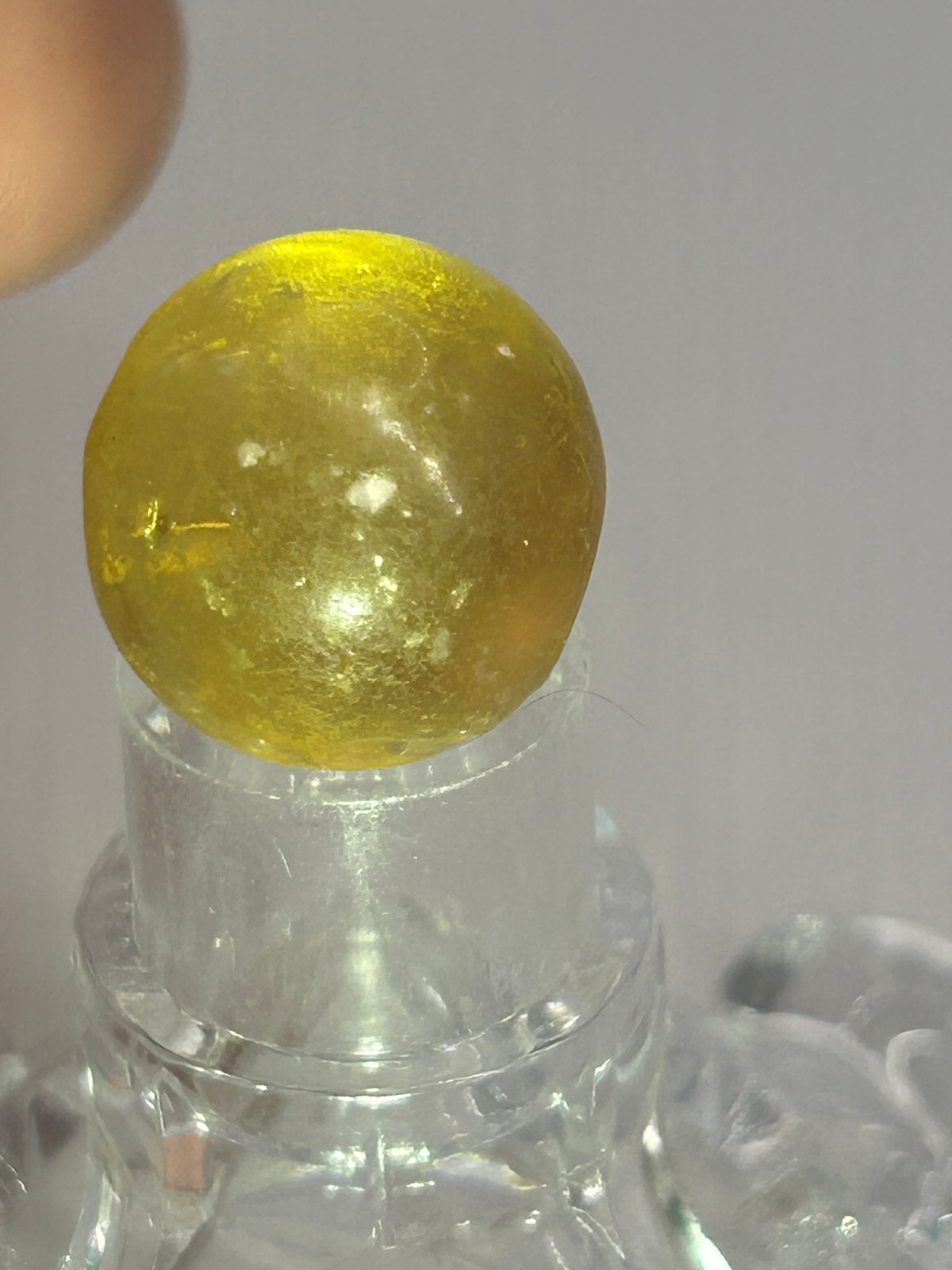 Antique German Yellow Mica Marble 21/32″ Mint M3