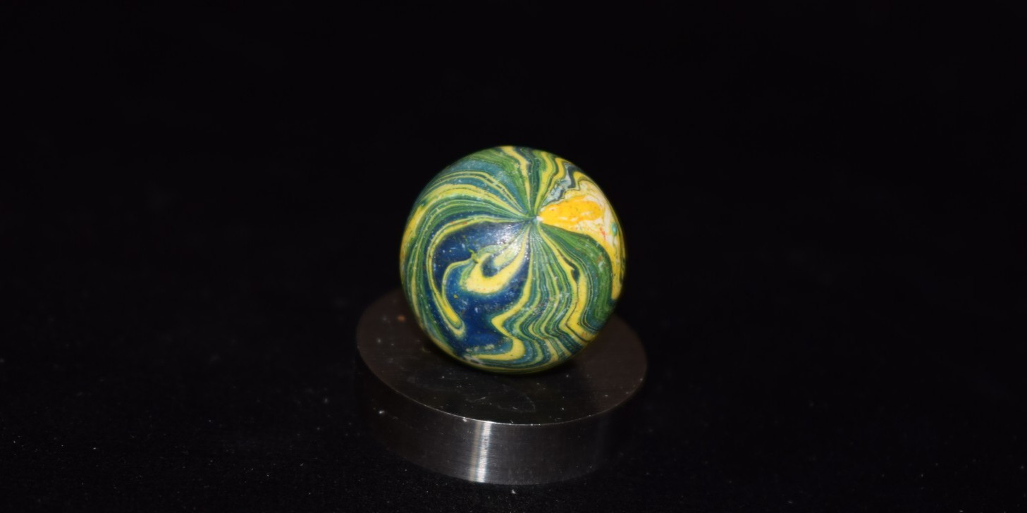 👩🏻➖⏩Handmade Italina Clay Swirl Marble Heavy💪⚫➖⚫ 💪 Shooter🎯Size .750″