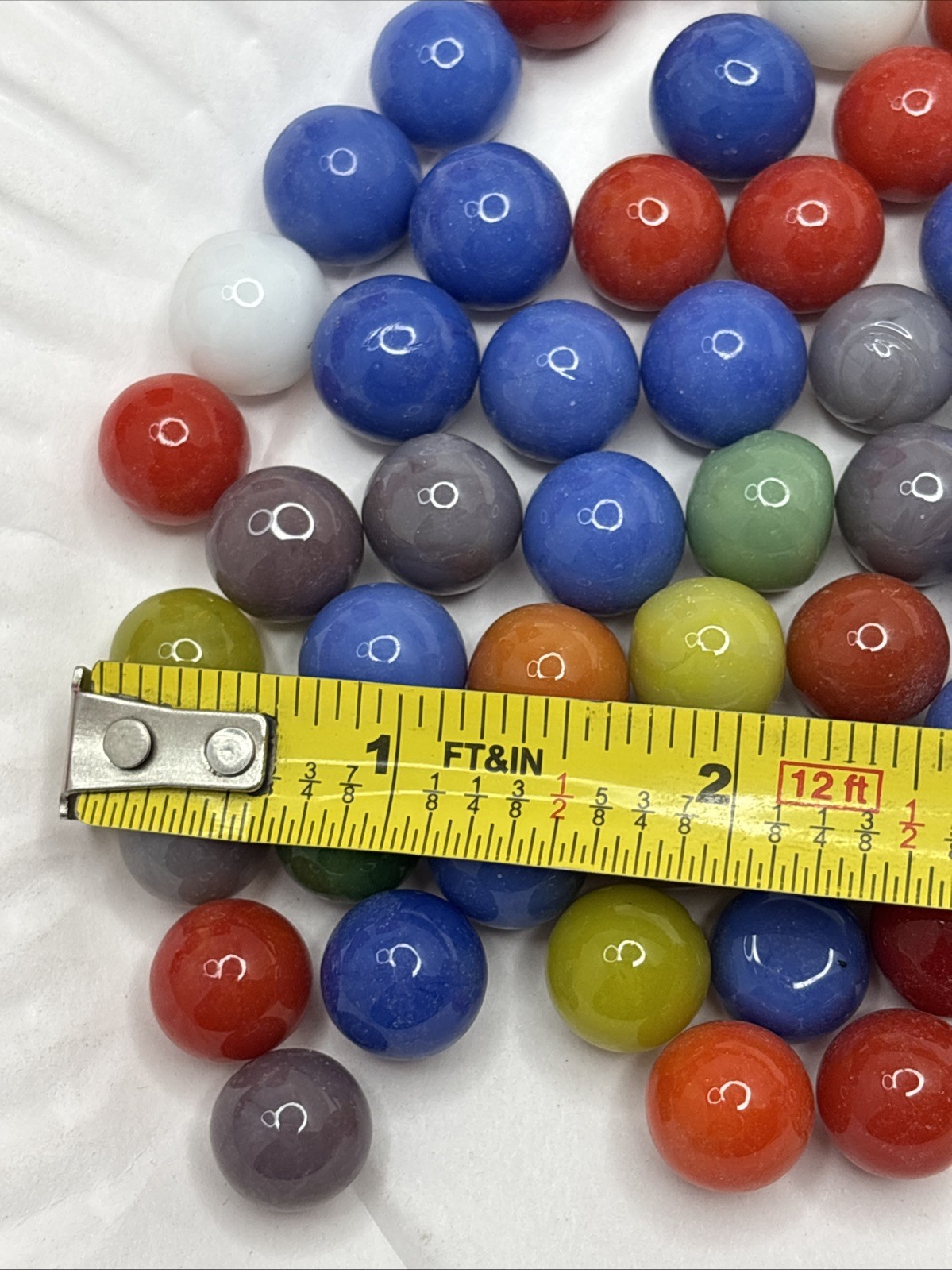 Vintage Bright Color Glass Marbles Lot of 50 Peewee Size SS Some Imperfections