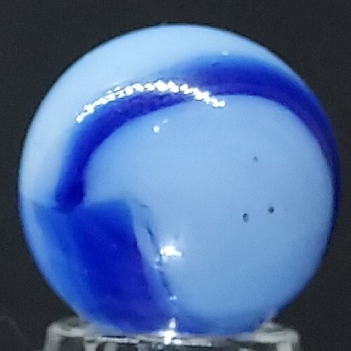 Vintage Peltier Glass Co. “Rainbo” Marble 5/8 Inch Size Near-Mint Condition