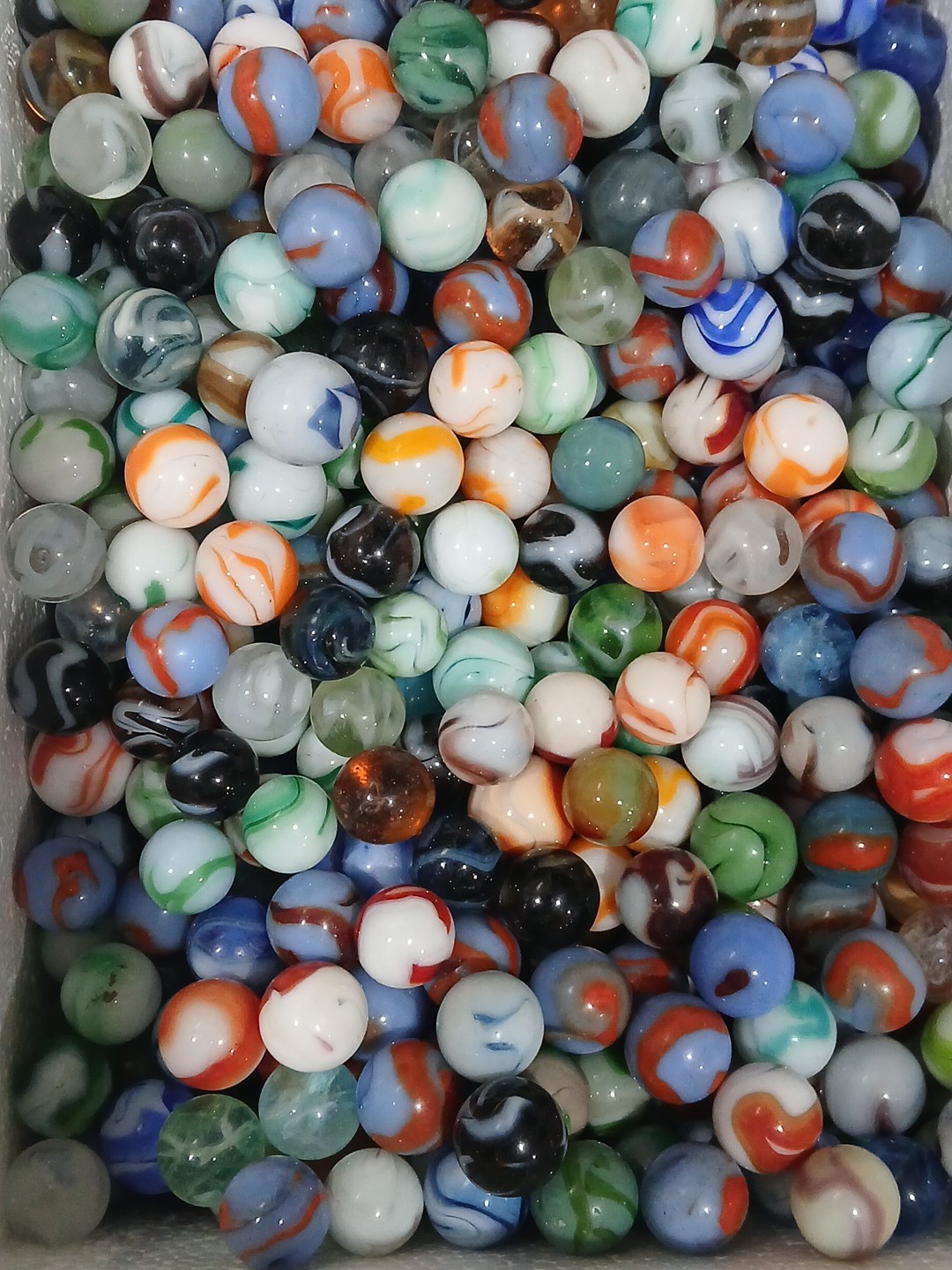 *NM/MINT* 25 Hand Picked Vtg Mixed Mfg. Swirl Marbles Alley, Heaton, Jackson Etc