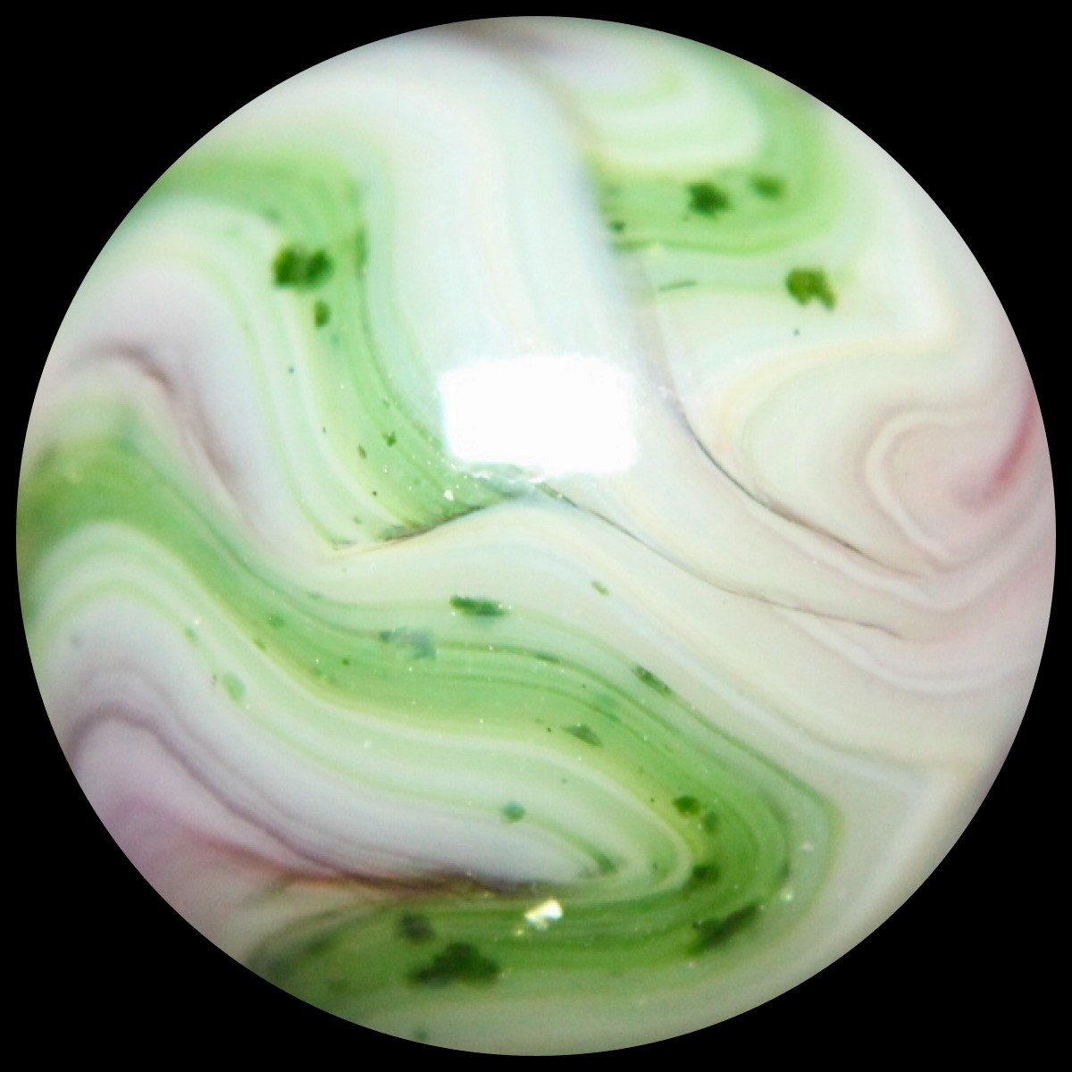 JABO Kokomo Glass Marble Collector Series: Rare KOG Lavender & Jade