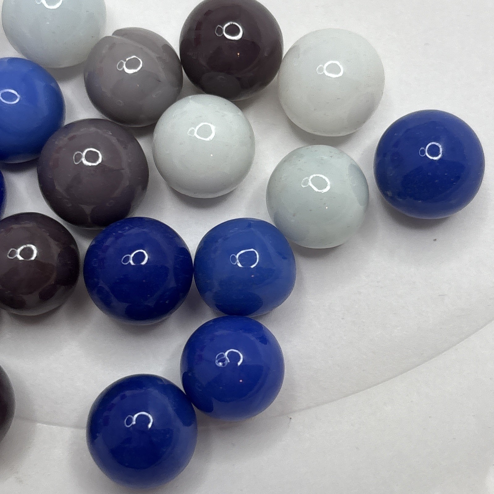 Vintage Bright Color Glass Marbles Lot of 25 Peewee Size I