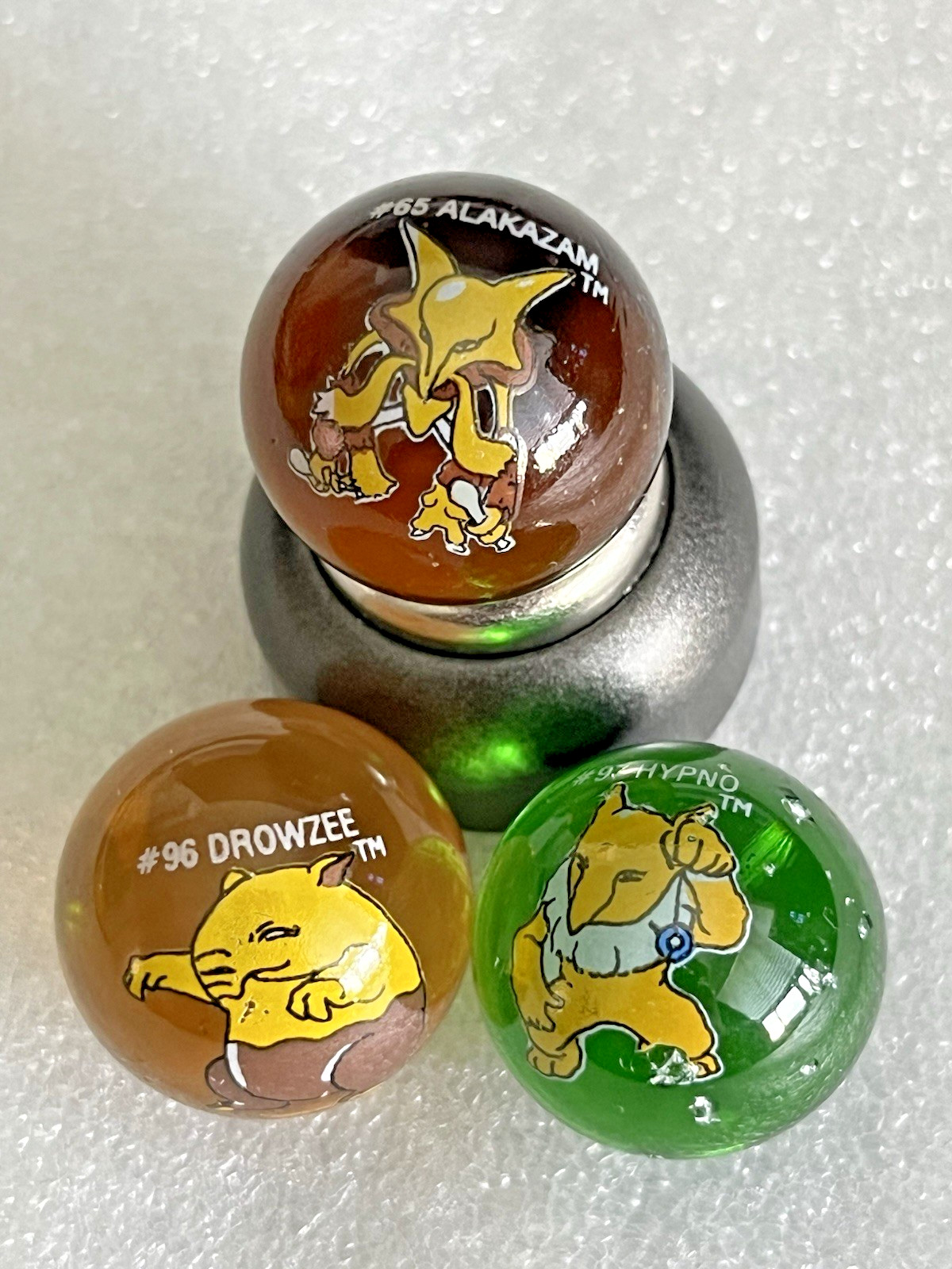 Pokémon Psychic Evolution Marble Set – Drowzee #96 Hypno #97 Alakazam #65