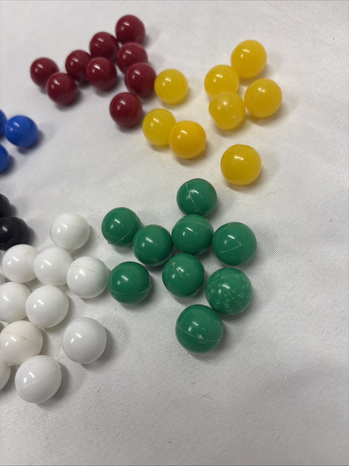 Marbles Set Chinese Checker Game 55 Solid Color Replacement Plastic 1/2 inch