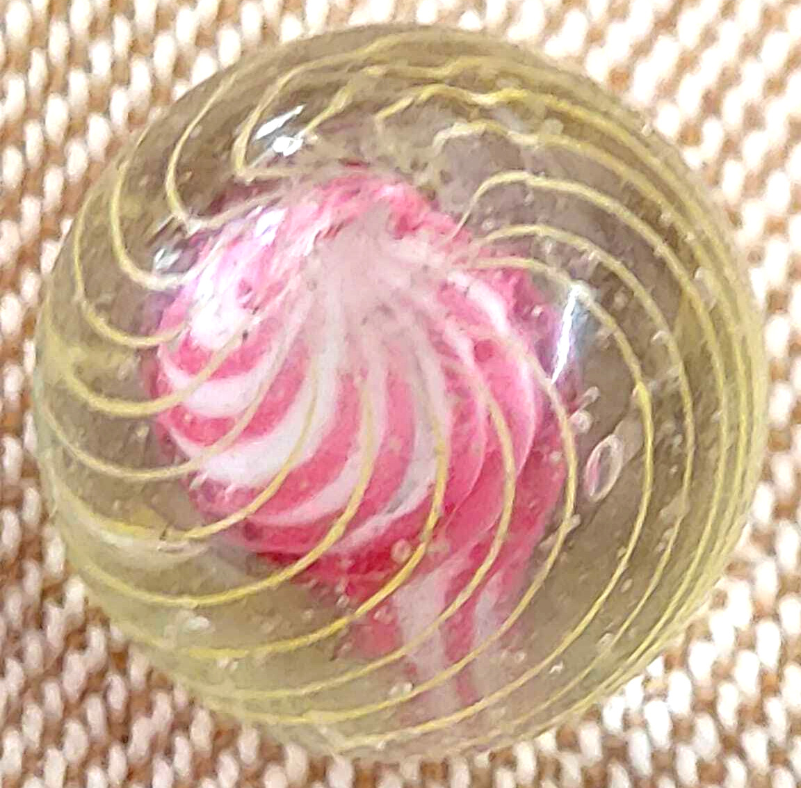 OLD SAME CANE 0.74″& 0.525″SOLID CORE PEPPERMINT WITH YELLOW CAGE &YELLOW BASE