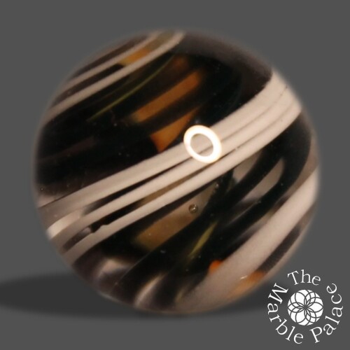 Set of 3 (7-15mm)-Handmade Art Glass Marble-Miniature Spiral- by: Bela LaGlassy