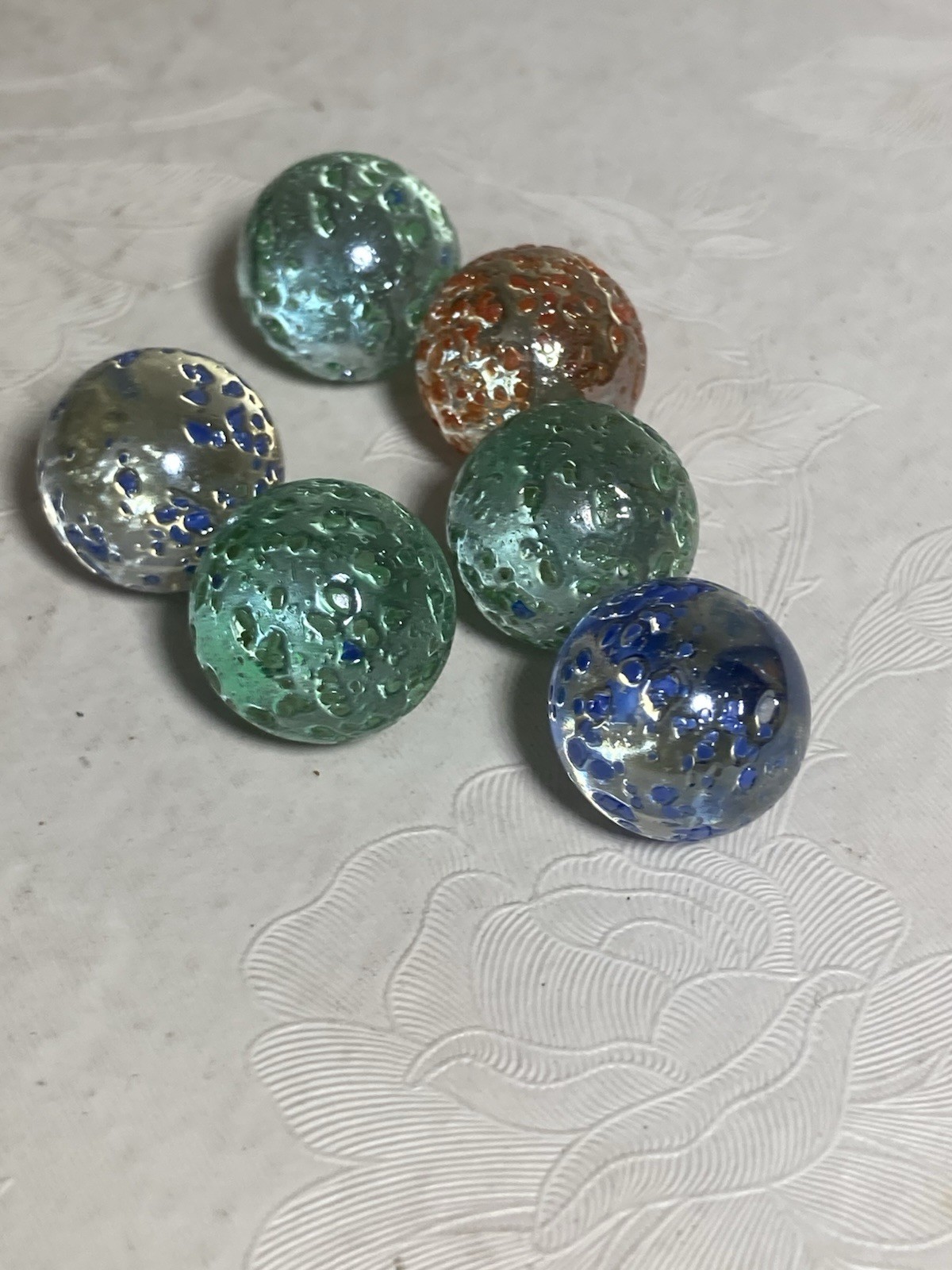 Vacor Stardust SIX Marbles .61 Inch Near-Mint Condition