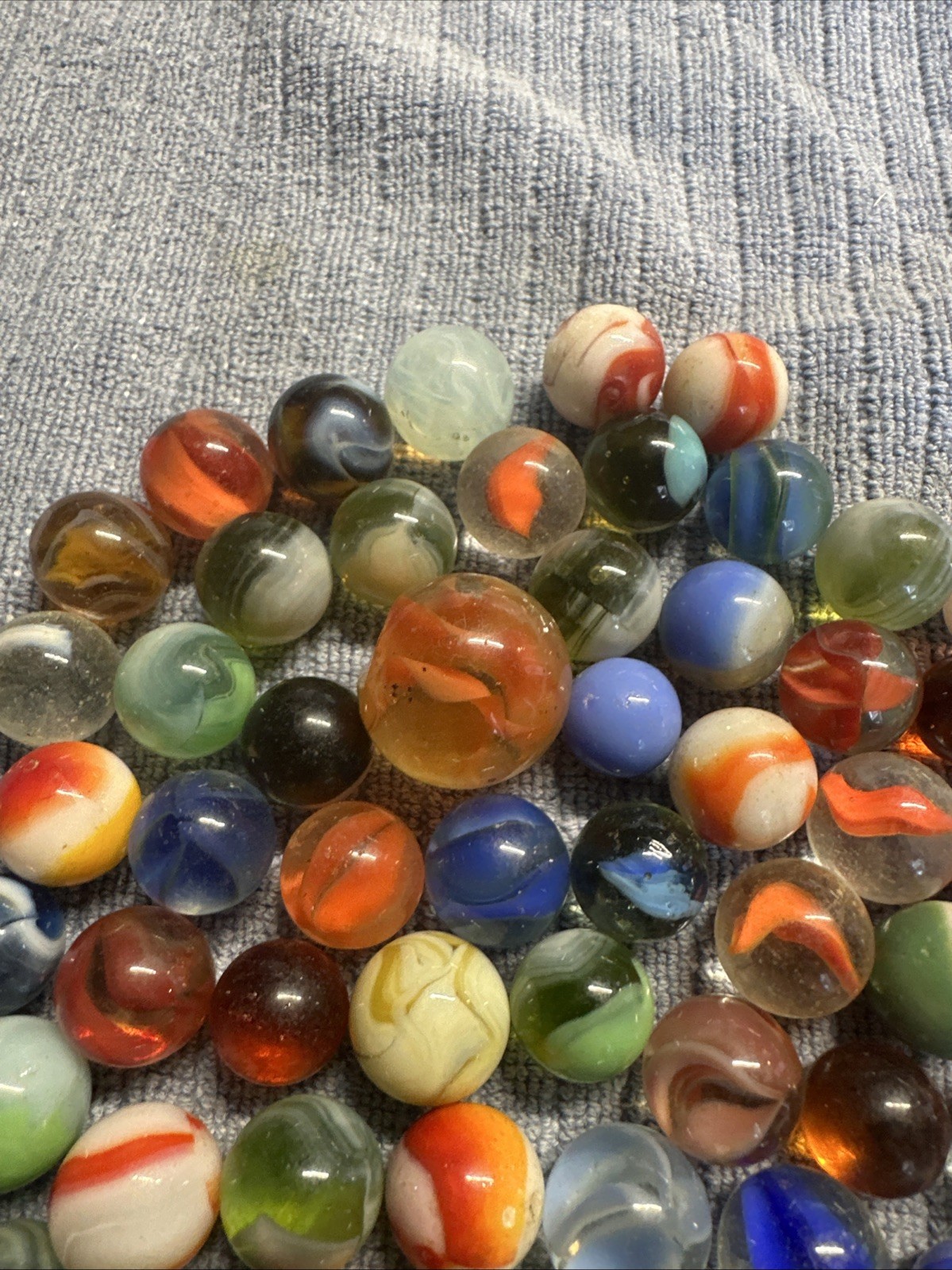 Lot Of Vintage Marbles In Jar #6