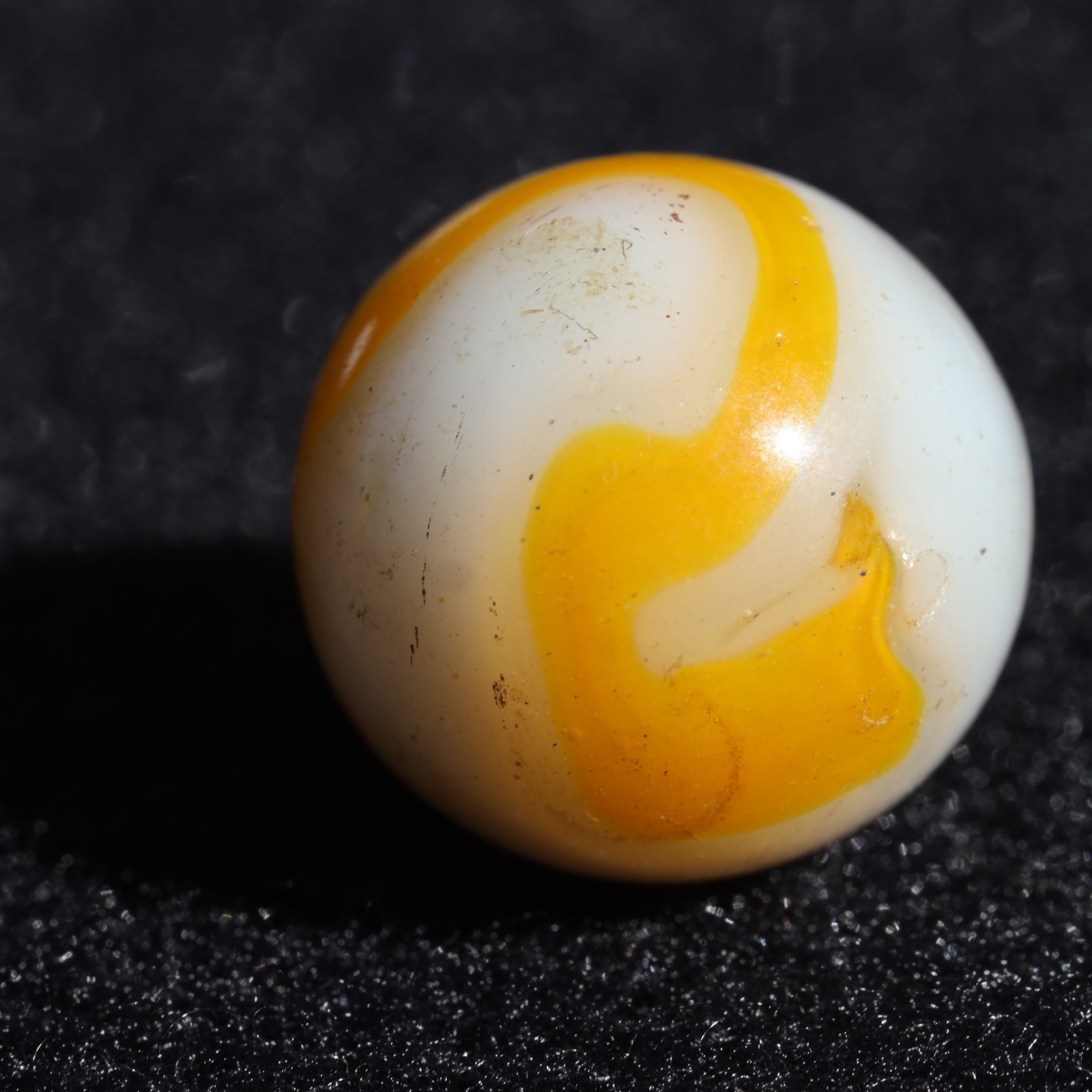 ALLEY Yellow WV West Virginia Swirl Marble 5/8″ NM Combined Shipping