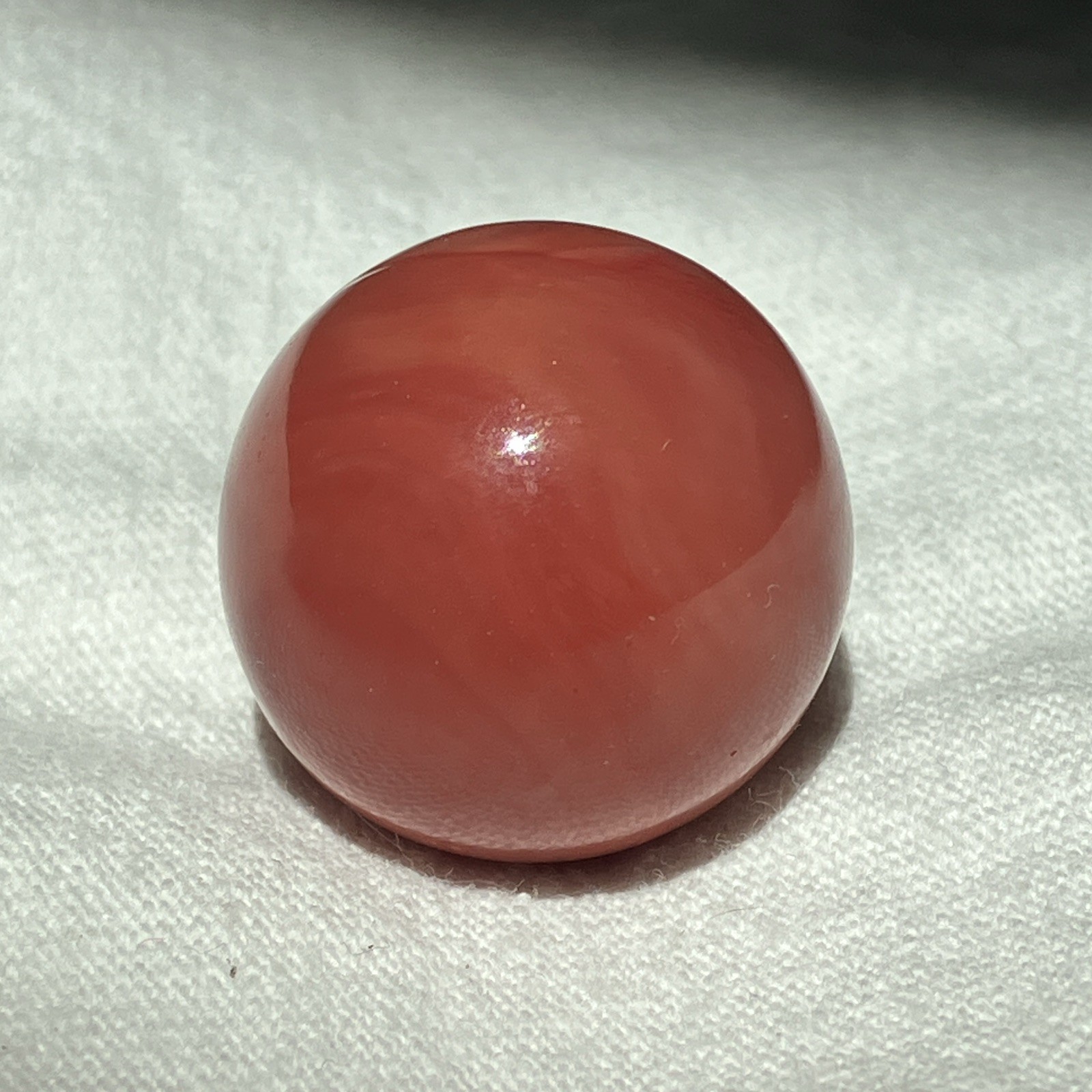 Vintage Vitro Agate Marble Tomato Large .85 Glass marble
