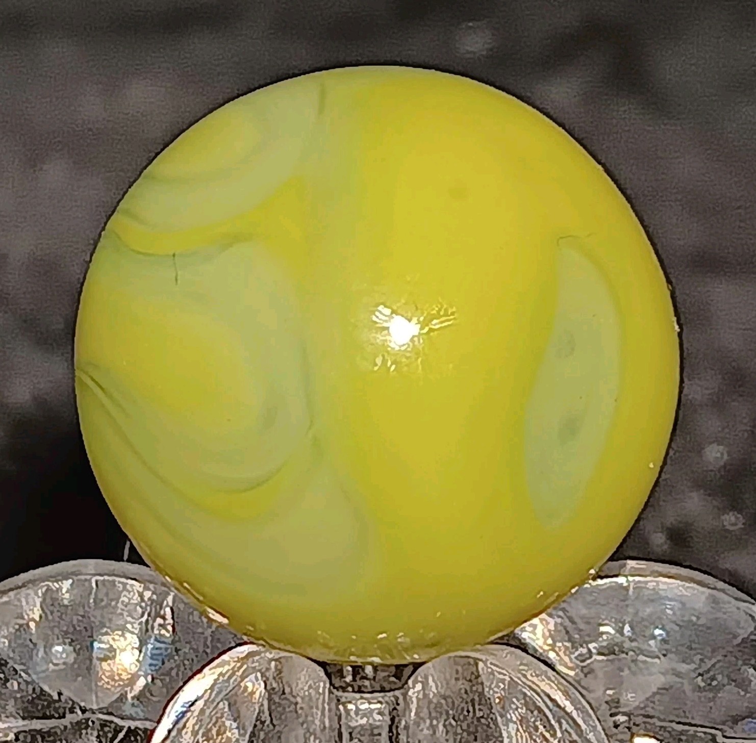 Vintage Champion Agate Swirl Marble. 5/8″ Wet Mint. Uv Active. Htf Example