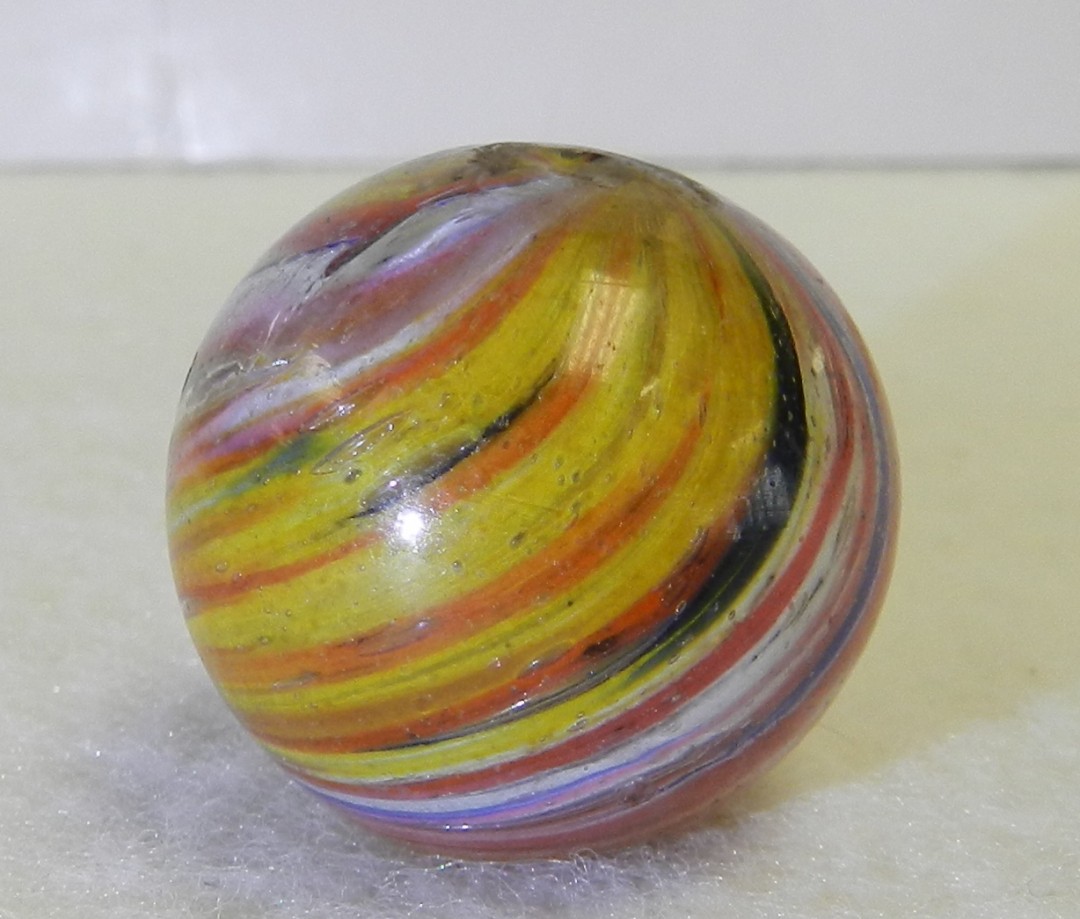 #20647m Nice High Grade Vintage German Handmade Onionskin Shooter Marble .99 In