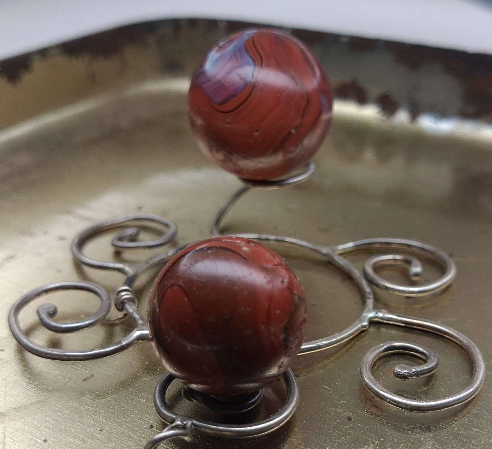 Vintage BRICK Remelt Marbles – Solid Oxblood Rare HTF .65-.81 Fortunate Find!