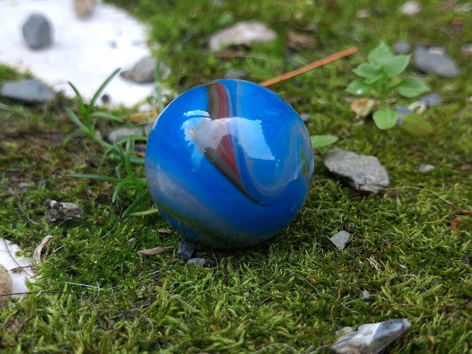 JABO/DAS Blue Racer Green Aventurine Swirl Marble Size .71 Mint