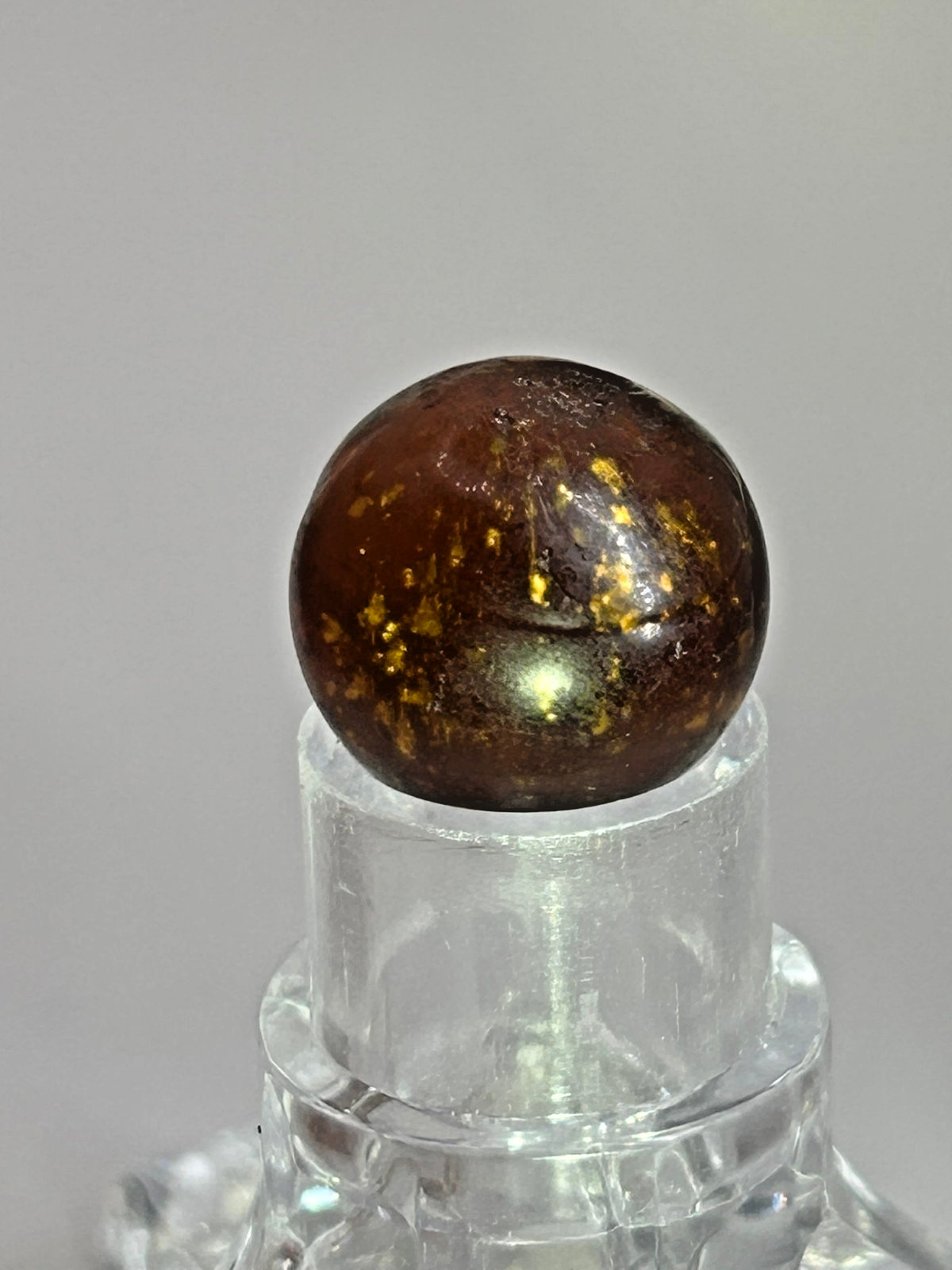 Rare Color Antique German Handmade Red Mica Marble 73/128″ Mint M29