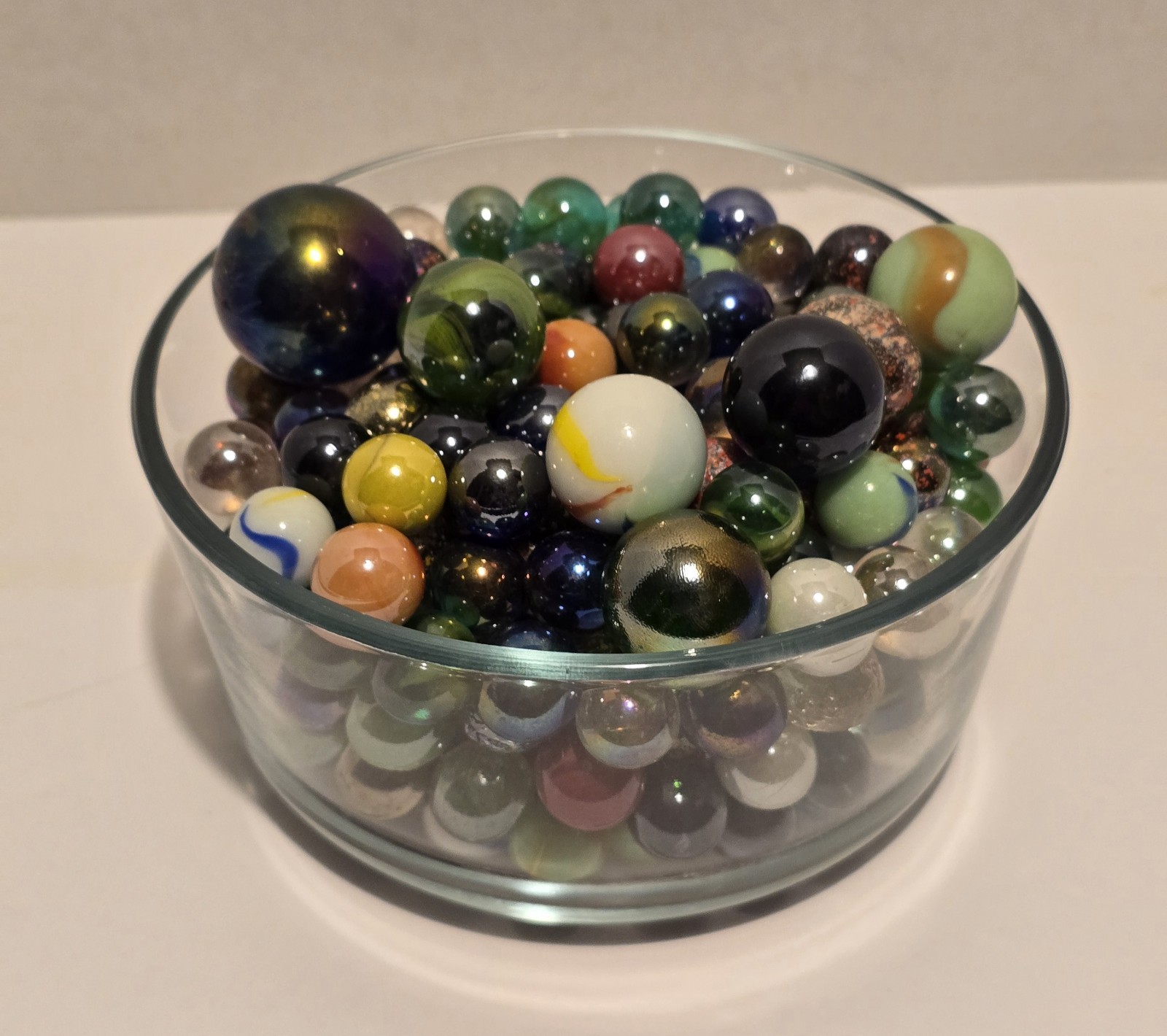 Vintage Marble Lot 150 Pieces Mixed Colors Sizes – Confetti Speckled Glass 3lbs