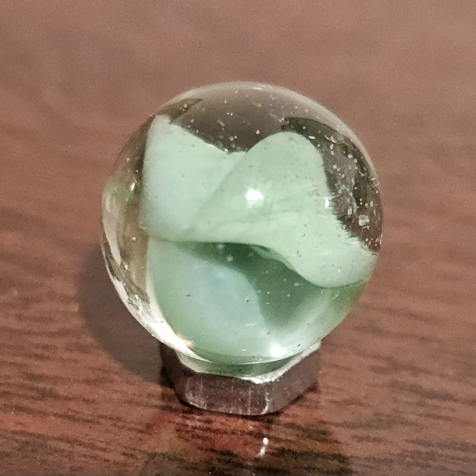 Vintage CE Bogard Green Floppy Hybrid .593″ Glass Marble