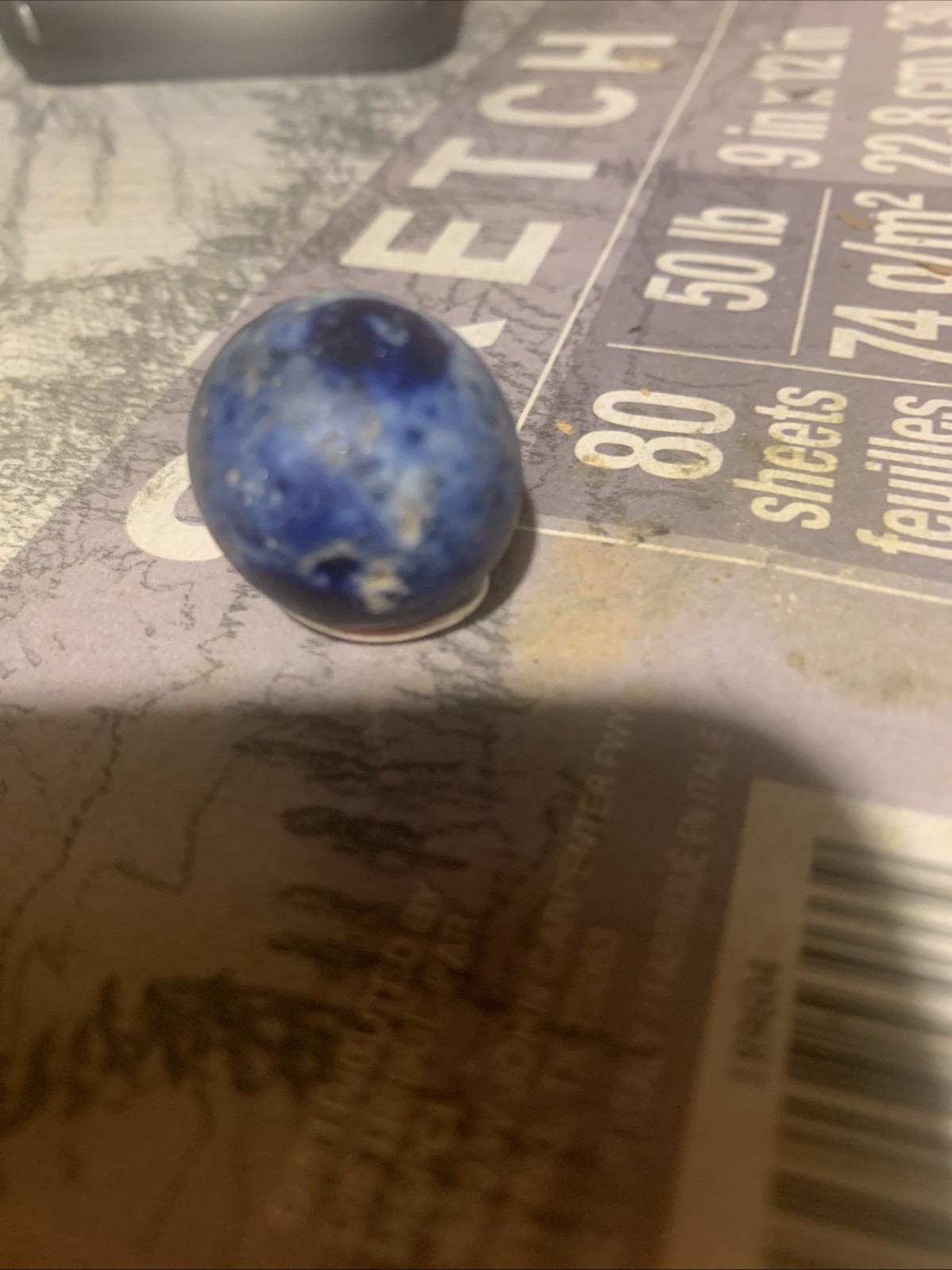 Civil War Era Bennington Clay Marble 1800’s Blue Germany