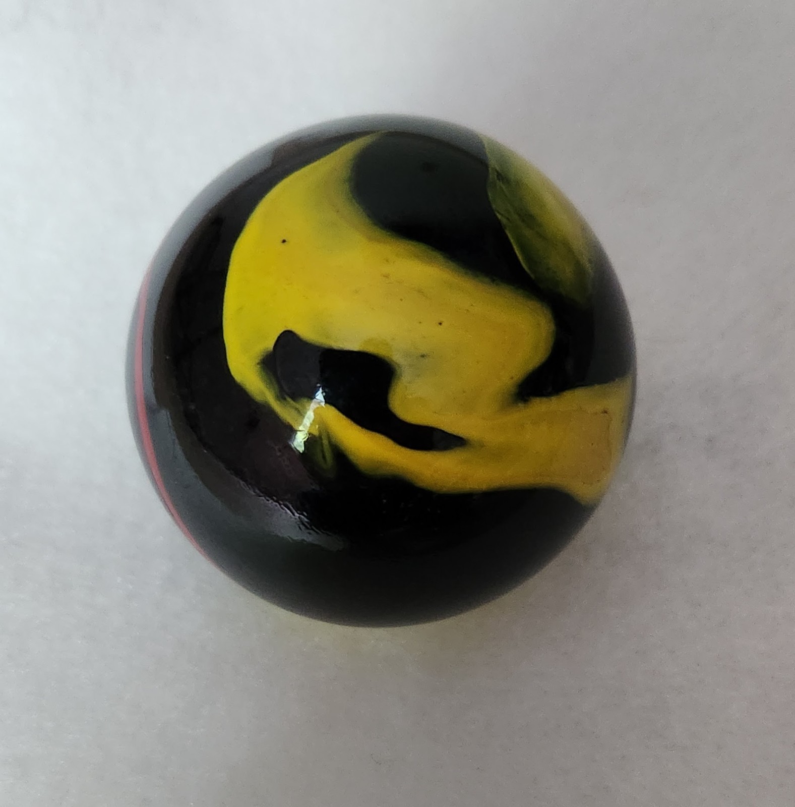 Vintage Large Akro Vacor? Indian Blanket Corkscrew Atmosphere Marble 1.75″