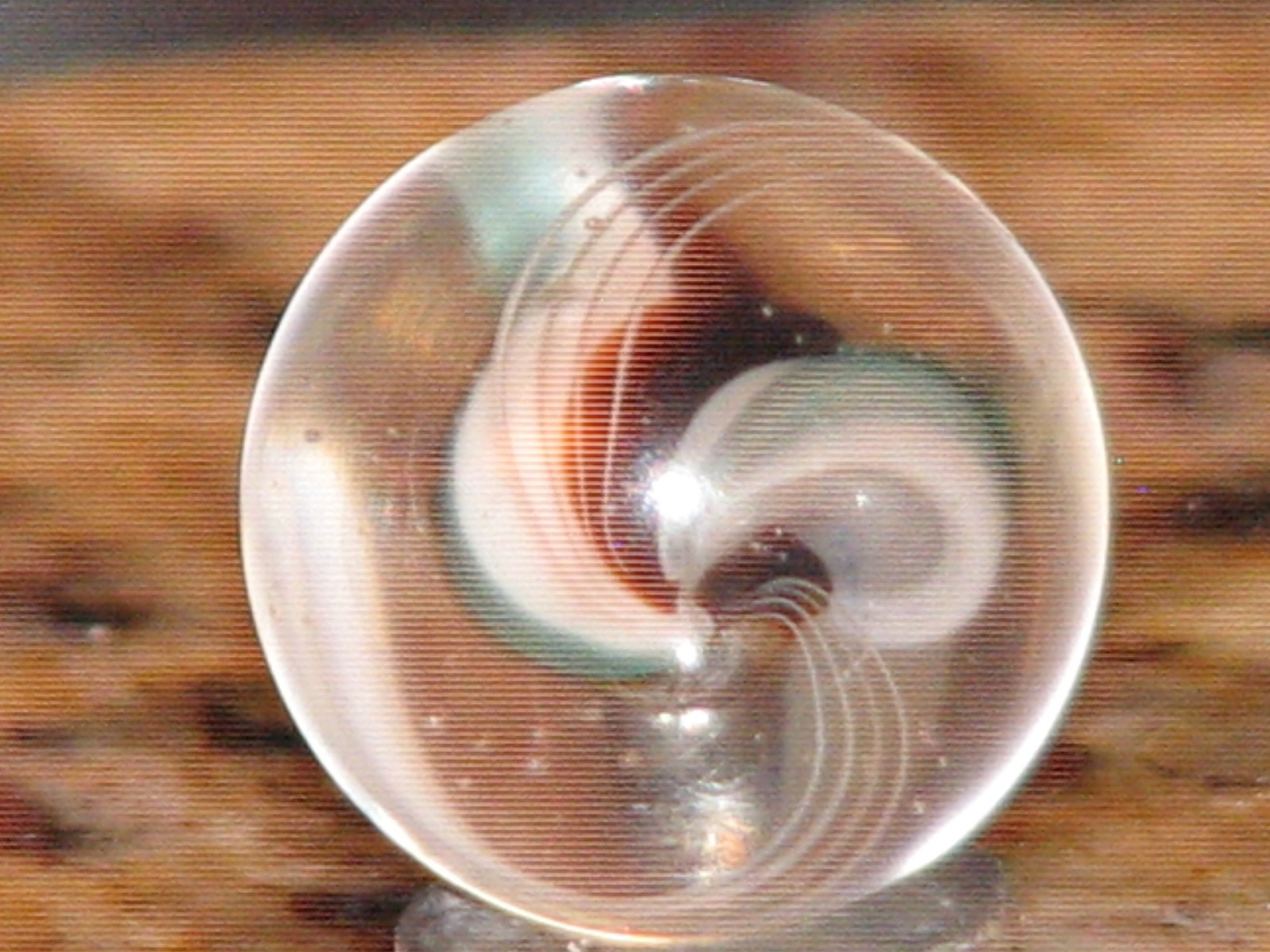 .525 inch dia. Antique German swirl marble