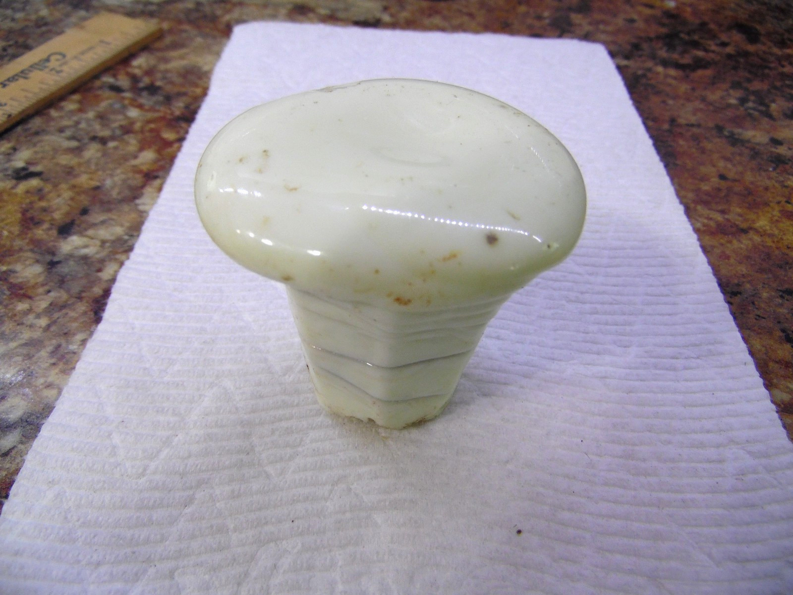 Rare Akro Agate Tumbler Mistake, OOAK, Marked