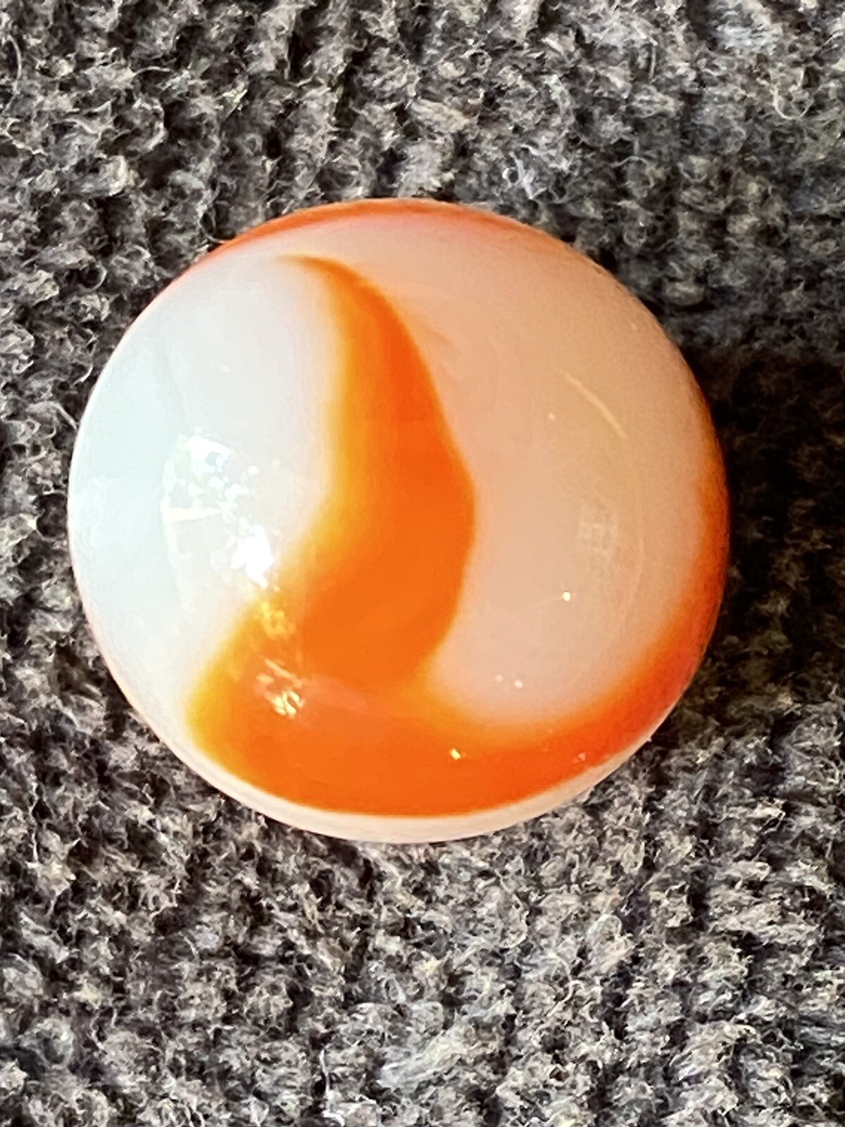 vitro agate marble Red Candy Stripe Devil Tongue Flame Buttermilk 5/8
