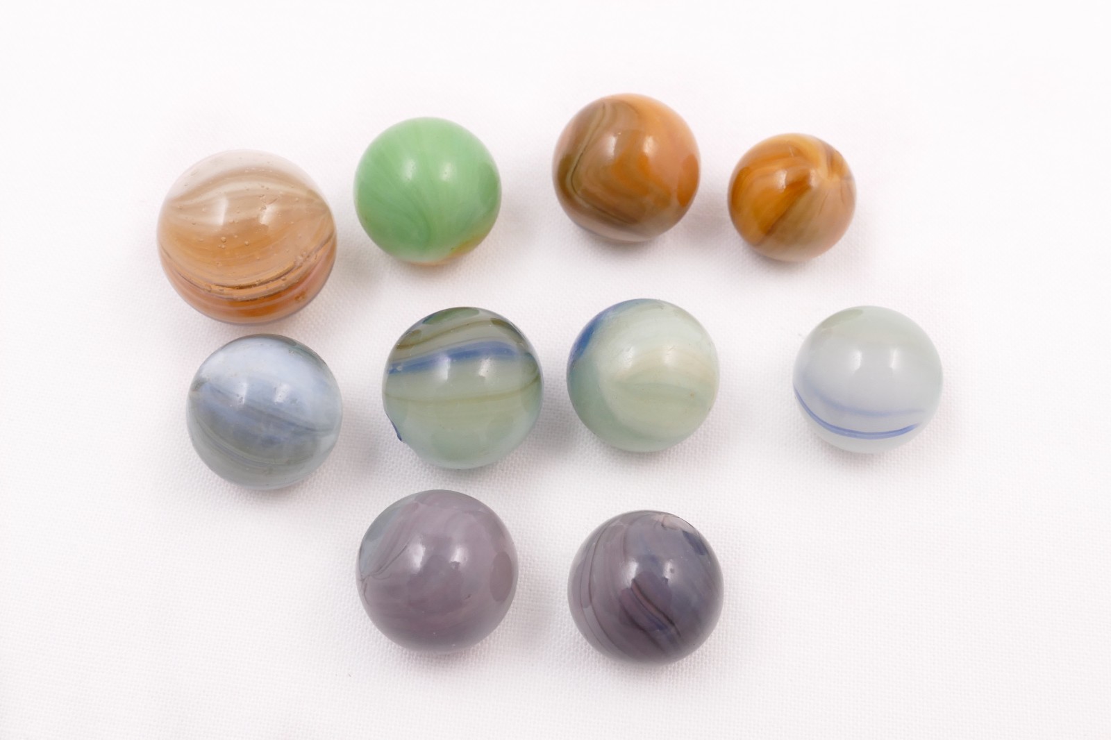 Lot of 10 Vintage Master Marbles Patch and Sunburst Style