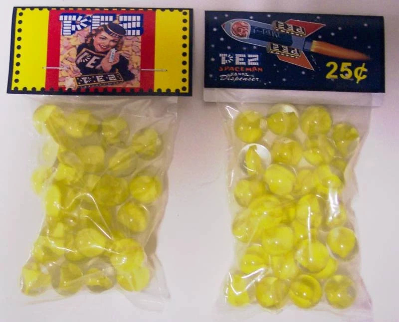 2 BAGS OF PEEZZ CANDY PROMO MARBLES