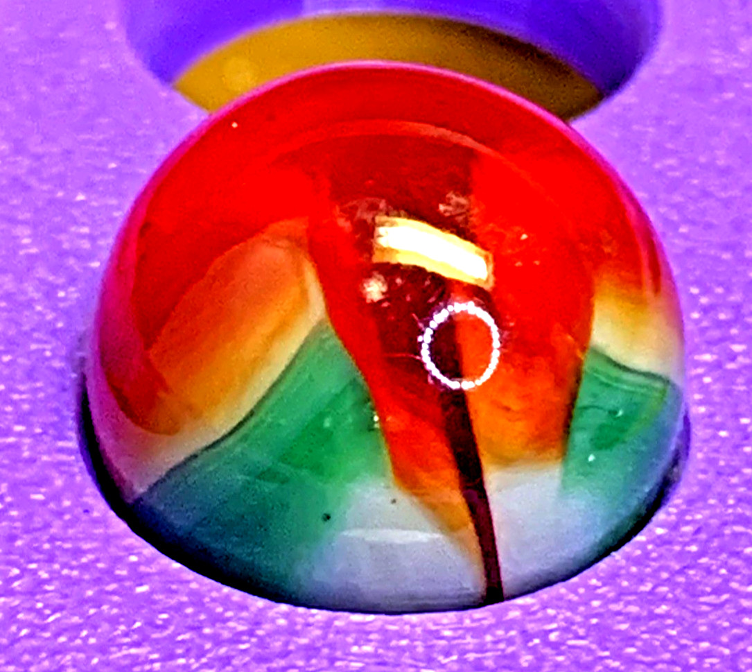 DAS/JABO/WV CANDY APPLE GLASS VISIBLE MATRIX & JADE MIB .58″ 10B/96