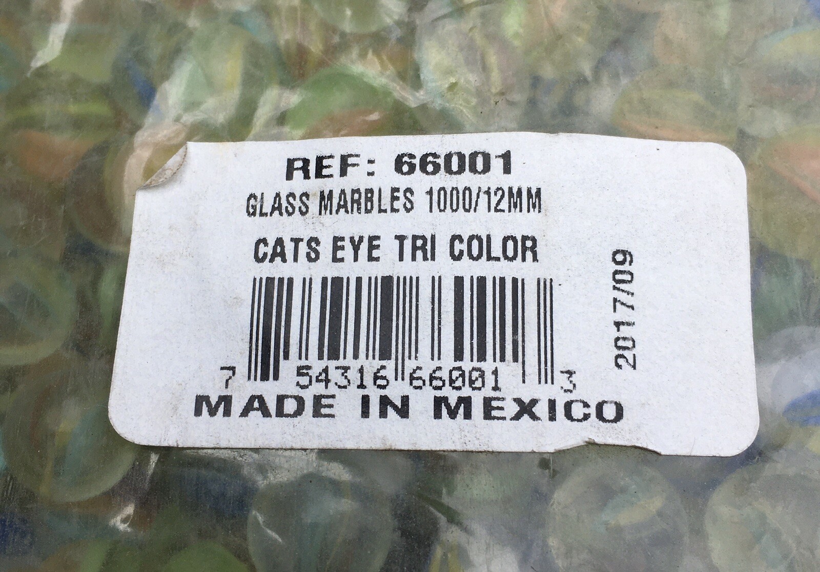 Lot 1000 MegaVacor 11mm (1/2″) Cats Eye Glass Marbles in Original Factory Bag